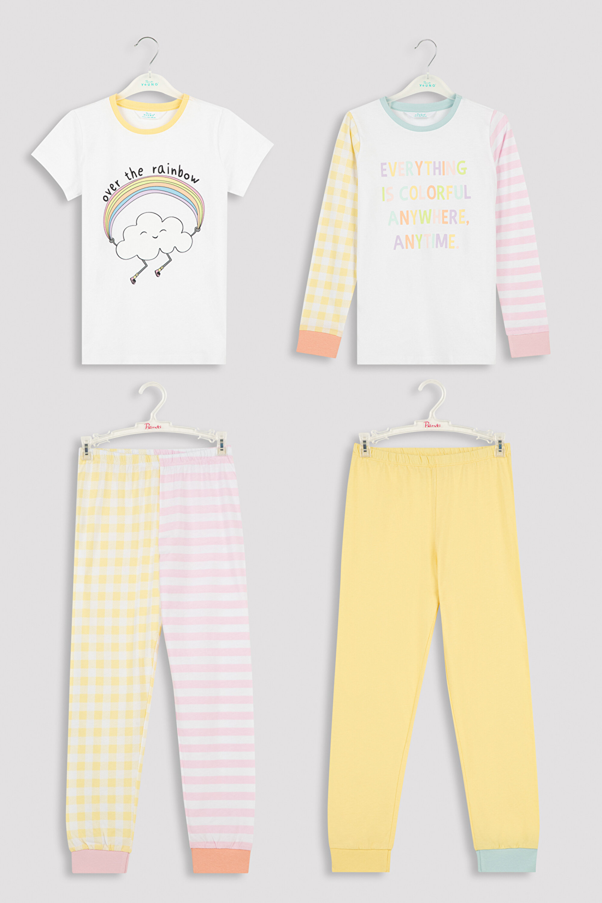G.COLORFUL LS-SS 4 PACK PJ, 112, MIX MIX