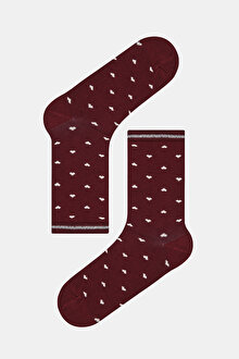 Heart Stripe 3lü Bordo Siyah Soket Çorap_1