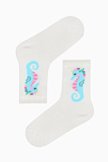 Kız Çocuk Mint Unicorn Çok Renkli 4lü Soket Çorap_1