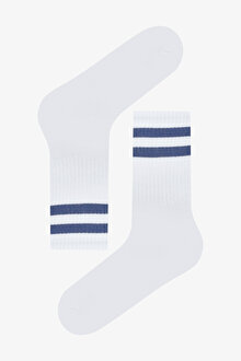 Erkek Stripe Tenis 3lü Çok Renkli Soket Çorap_1