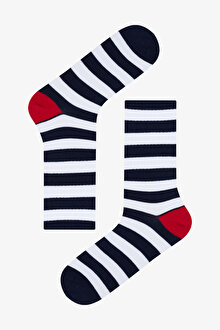 Erkek Stripe 3lü Çok Renkli Soket Çorap_1