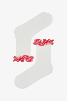 Kız Çocuk Red Frilly 2li Soket Çorap_1