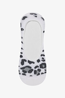 2 Çift Pamuklu Leopar Desenli Babet Çorap_1