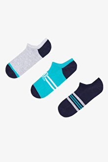 Erkek No10 3lü Çok Renkli Sneaker Çorap