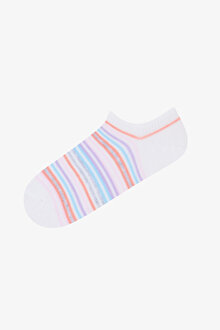 3 Çift Pamuklu Renkli Çizgili Sneaker Çorap_1