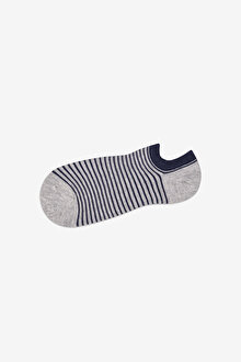 Erkek Dense Stripe Çok Renkli 3lü Sneaker Socks_1