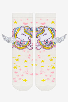 Kız Çocuk Wings Unicorn Pantolon Çorabı