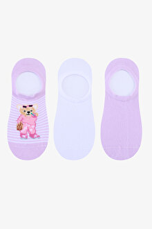 3 Çift Pamuklu Teddy Bear Ayı Sneaker Çorap