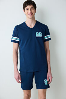 88 Çok Renkli Şortlu Pijama Takımı_1