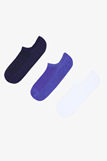 Erkek Single Stripe 3lü Sneaker Lacivert Çorap
