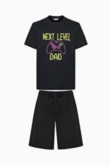 Gamer Dad Çok Renkli Şortu Pijama Takımı