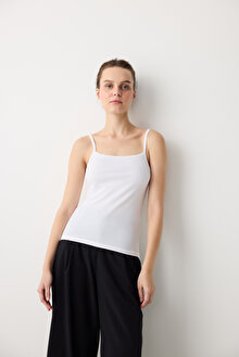 Basic Beyaz Cami Atlet