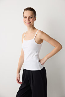 Basic Beyaz Cami Atlet_1