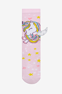 Kız Çocuk Wings Unicorn Pantolon Çorabı_1