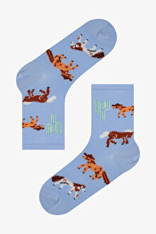Erkek Çocuk Horses 3lü Soket Çorap_1