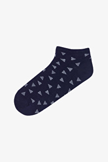 Erkek Triangle 3lü Çok Renkli Patik Çorap_1