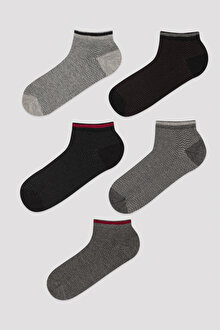 Erkek Balıksırtı 5li Patik Socks