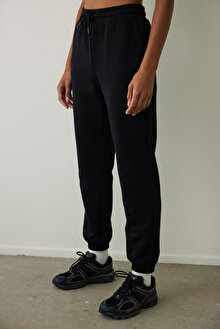 Siyah Yüksek Bel Bağcıklı Jogger Eşofman Altı PHSEPZN325SK-BK3 - Siyah - Penti