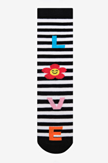 Kız Çocuk Love Flower Pantolon Çorabı_1