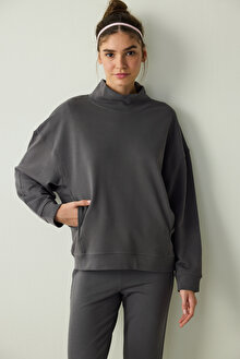 Antrasit Dik Yaka Sweatshirt PHVSQRMD25SK-AR36 - Penti