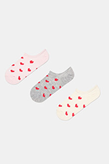 Red Heart Pembe 3lü Sneaker Çorap