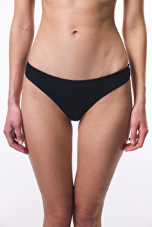 Siyah Düşük Bel Cheeky Bikini Altı