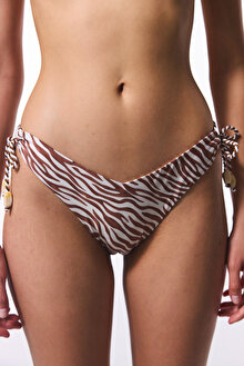 Gale Zebra Desenli V Kesimli Bikini Altı
