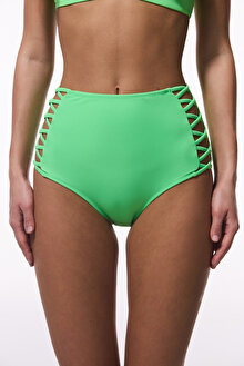 Yeşil High Fashion Yüksek Bel Bikini Altı