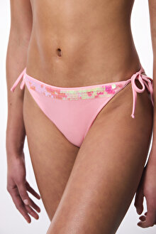 Sequin Pullu Pembe Bikini Altı - Gamze Erçel Koleksiyonu