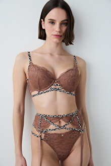 Leo Lace Kahverengi Jartiyer_1