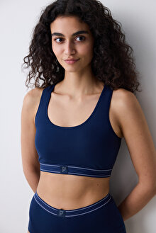 Removable Padded Racer Back Lacivert Üst_1