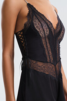 Candy Teddy Siyah Bodysuit - Privee Koleksiyonu_1