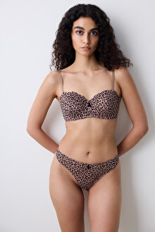 Leopard Lotus Açık Kahverengi Sütyen