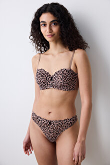 Leopard Lotus Açık Kahverengi Sütyen_1