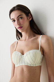 Bloom Stripe Ekru Sütyen_1