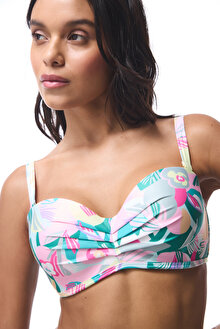 Çiçek Desenli Sheila Lotus Bikini Üstü