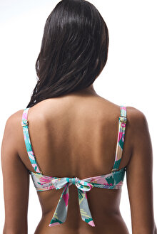 Çiçek Desenli Sheila Lotus Bikini Üstü_1