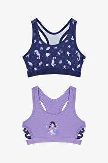 Kız Çocuk Mermaid 2in1 Çok Renkli Spor Üst