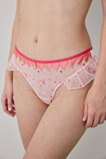 Broderie Pembe Tanga Külot - Penti Loves Paris Koleksiyonu