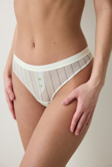 Stripe Tanga Ekru Külot