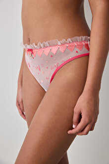 Lotus Broderie Pembe Slip Külot - Penti Loves Paris Koleksiyonu