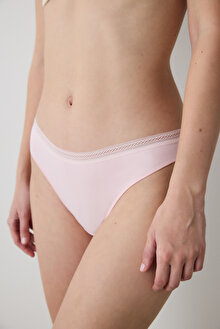 Easy Pamuklu Trim Pembe Brazilian Külot