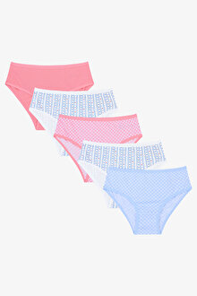 Kız Çocuk Bloom Çok Renkli 5li Slip Külot_1