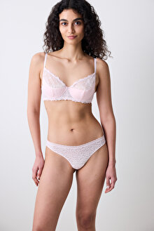 Valeria Lace Dantel Pembe  Sütyen