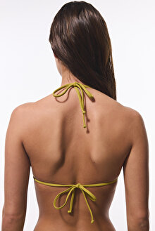 Yağ Yeşili Üçgen Bikini Üstü_1