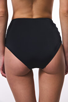 Siyah High Fashion Yüksek Bel Bikini Altı_1