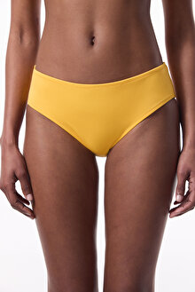 Sarı Orta Bel Hipster Bikini Altı