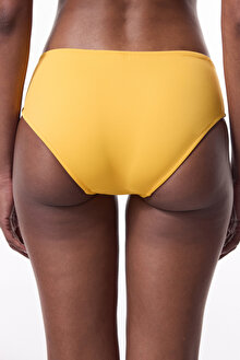 Sarı Orta Bel Hipster Bikini Altı_1