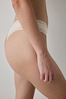 Easy Micro Lace Krem Tanga Külot_1