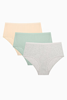 Smooth 3lü Pointel Highwaist Çok Renkli Slip Külot